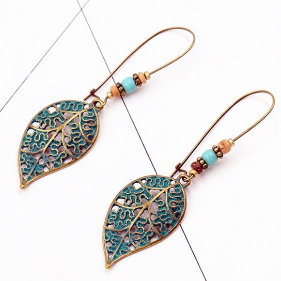 **BELAFLORE* Leaf Design Fashion Dangle Earrings - Picture 1 of 4